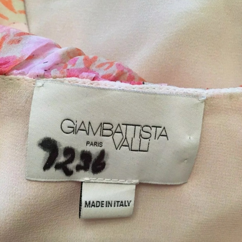 GiAMBATTiSTA VALLi Floral Silk Ruched Dress 38/2 - Picture 11 of 13